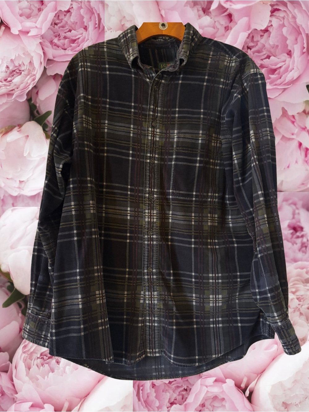 J. Crew Button Down Collar Long Sleeve Plaid 100% Cotton Flannel